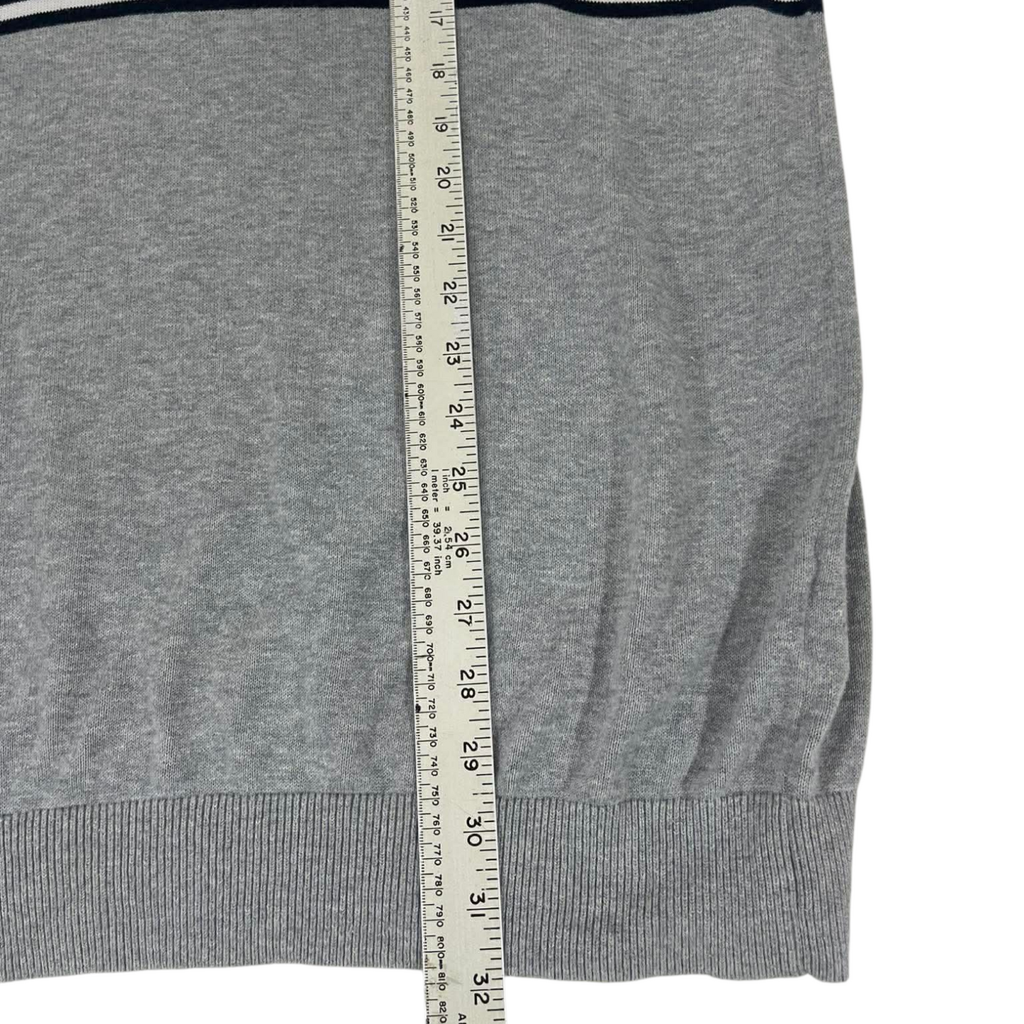 VINTAGE NAUTICA GREY QUARTER ZIP SWEATSHIRT (XL)