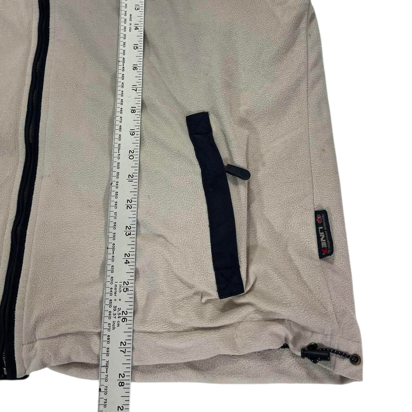 VINTAGE LINE7 CREAM AND BLACK VEST (L-XL)