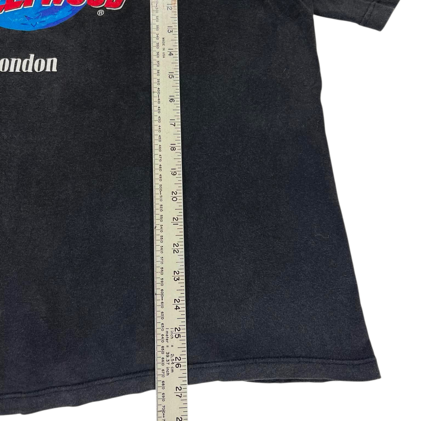 PLANET HOLLYWOOD LONDON BLACK GRAPHIC TEE (L)