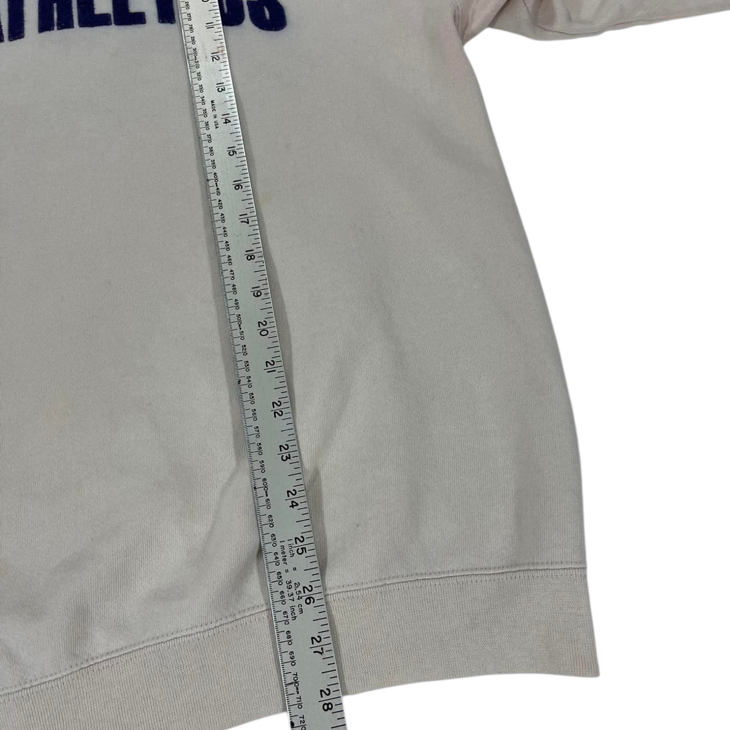 VINTAGE SPELLOUT NIKE ATHLETICS CREAM SWEATSHIRT (M-L)