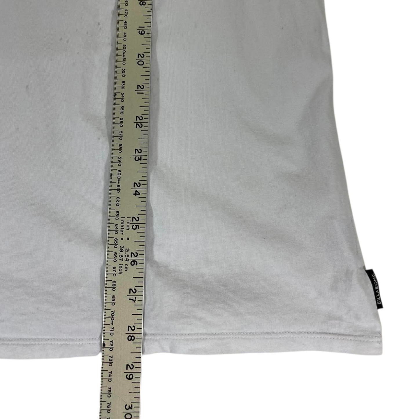 BILLABONG WHITE LONG SLEEVE SHIRT WITH WAVE DESIGN (S-M)