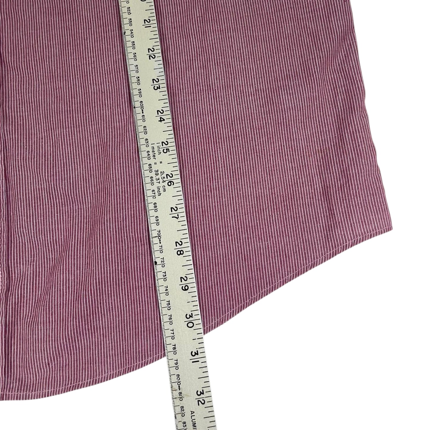 VINTAGE RALPH LAUREN RED STRIPED BUTTON UP (XL)
