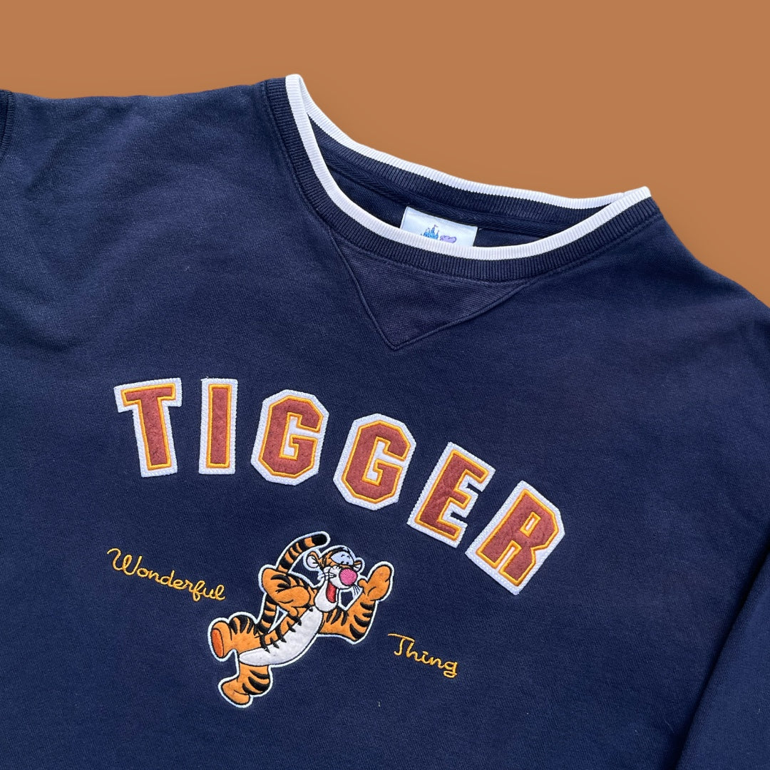 VINTAGE EMBROIDERED TIGGER CREWNECK (L)