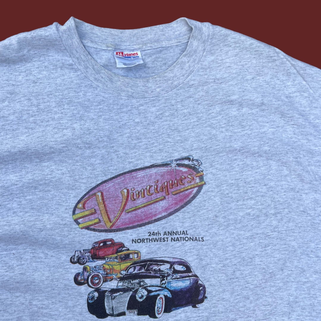 VINTAGE VINTIQUES CAR SHIRT (XL)