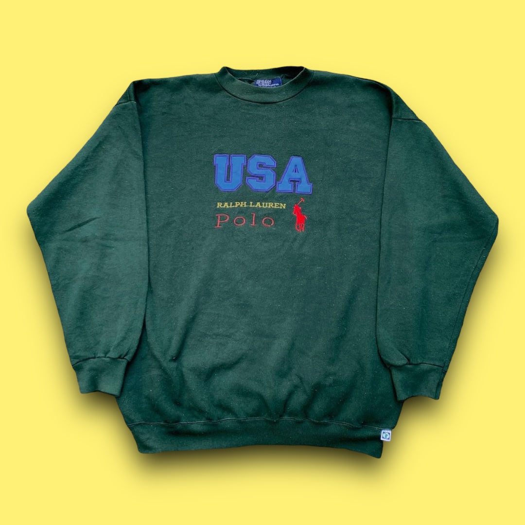 VINTAGE RALPH LAUREN CREWNECK EMBROIDERED (XL)