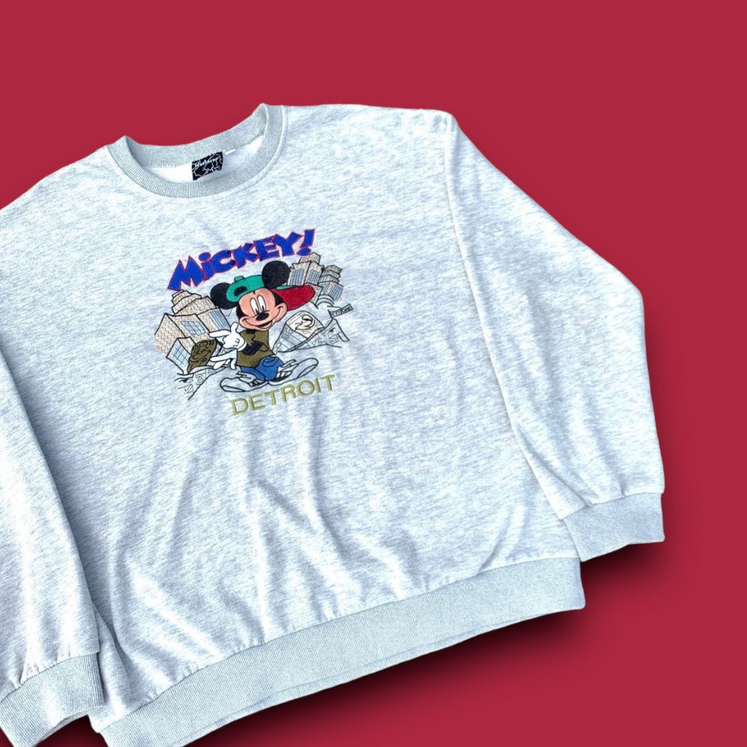 VINTAGE EMBROIDERED MICKEY CREWNECK (L)