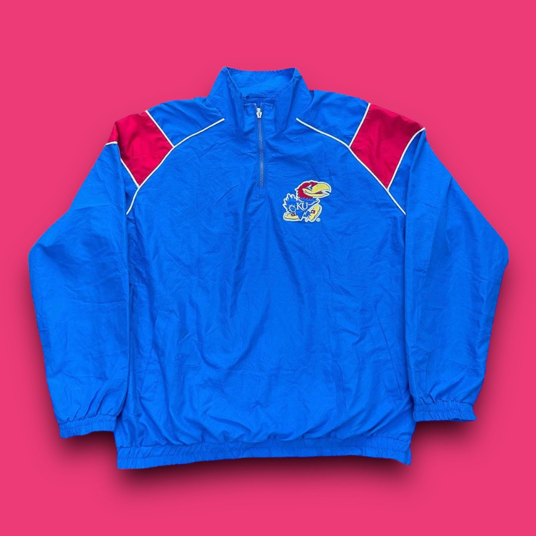 VINTAGE KANSAS JAYHAWKS QUARTERZIP WINDBREAKER (L)