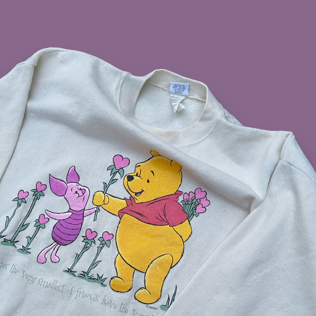VINTAGE POOH CREAM CREWNECK (L)