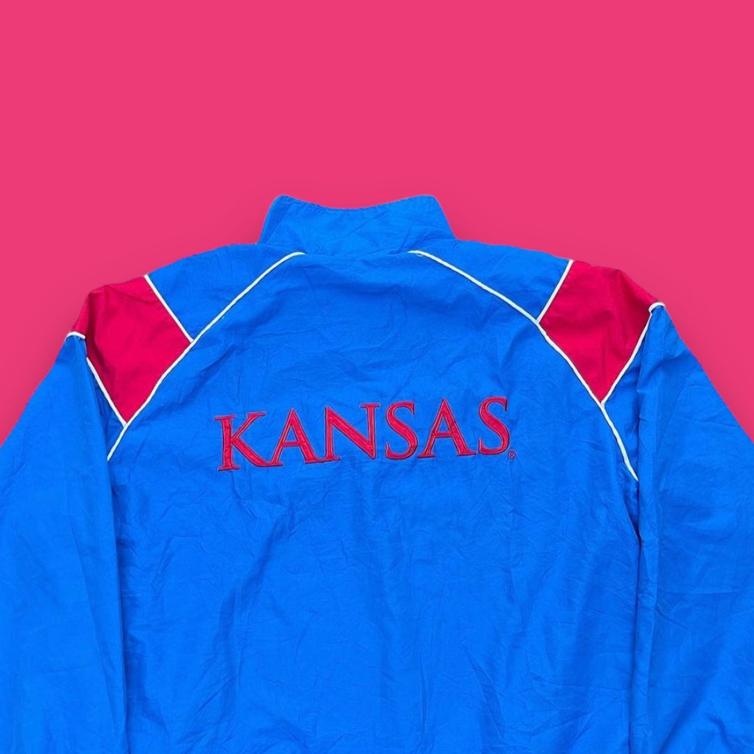 VINTAGE KANSAS JAYHAWKS QUARTERZIP WINDBREAKER (L)