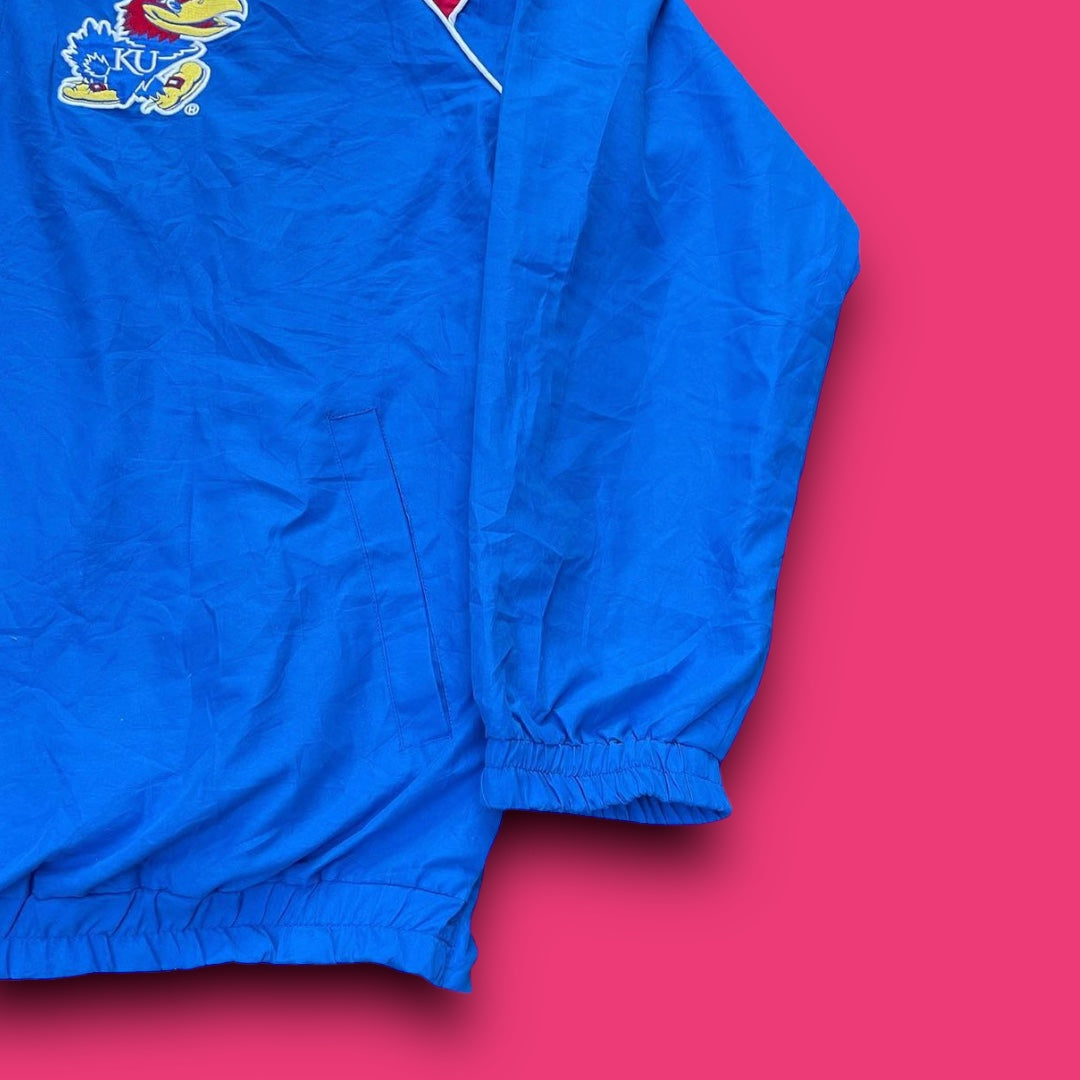 VINTAGE KANSAS JAYHAWKS QUARTERZIP WINDBREAKER (L)