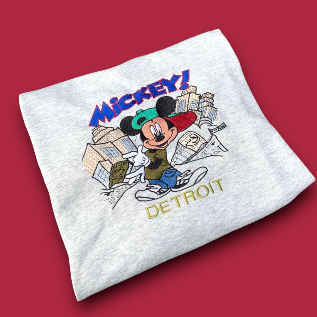 VINTAGE EMBROIDERED MICKEY CREWNECK (L)