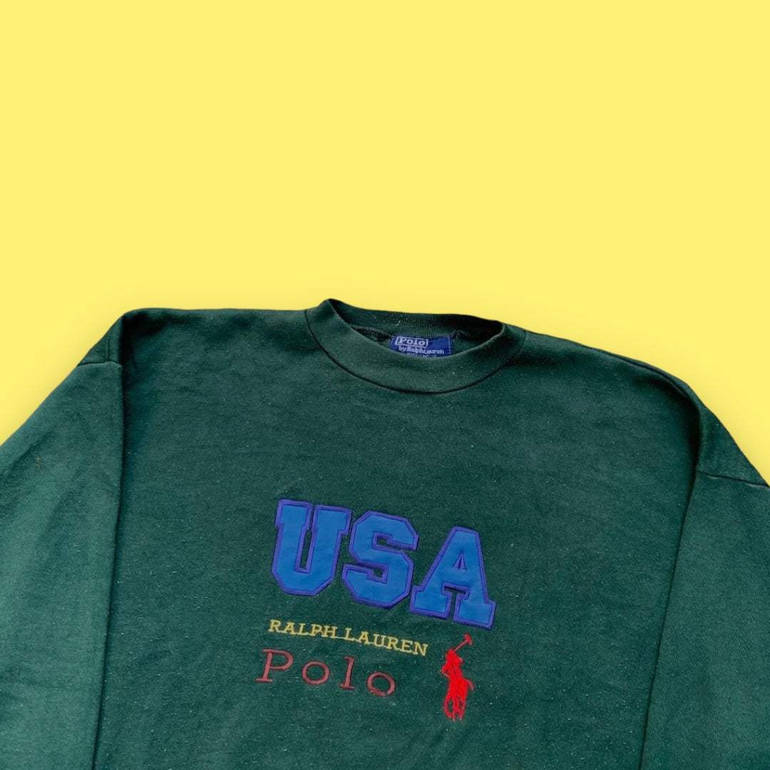 VINTAGE RALPH LAUREN CREWNECK EMBROIDERED (XL)
