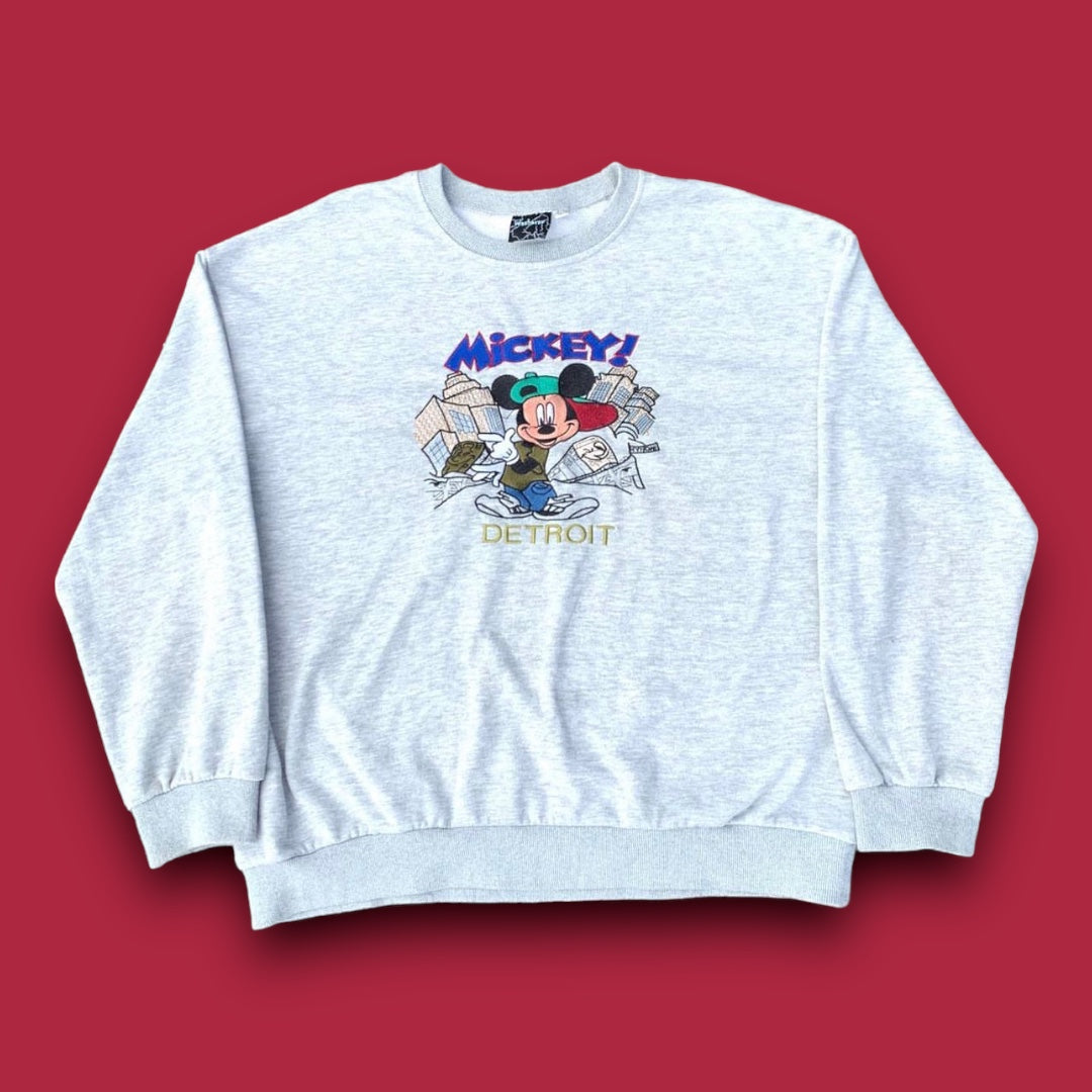 VINTAGE EMBROIDERED MICKEY CREWNECK (L)