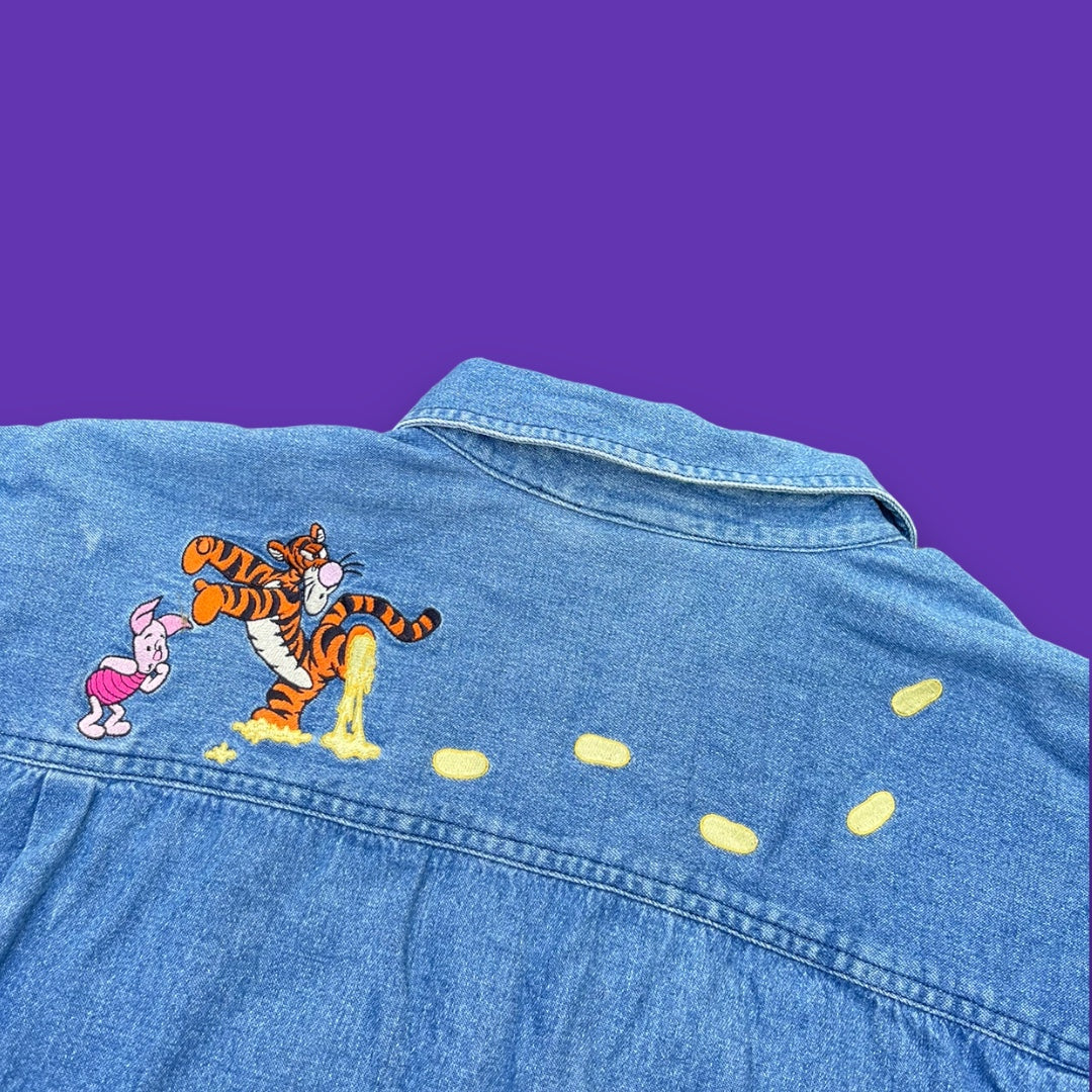 VINTAGE POOH DENIM LONG SLEEVE( L/XL)