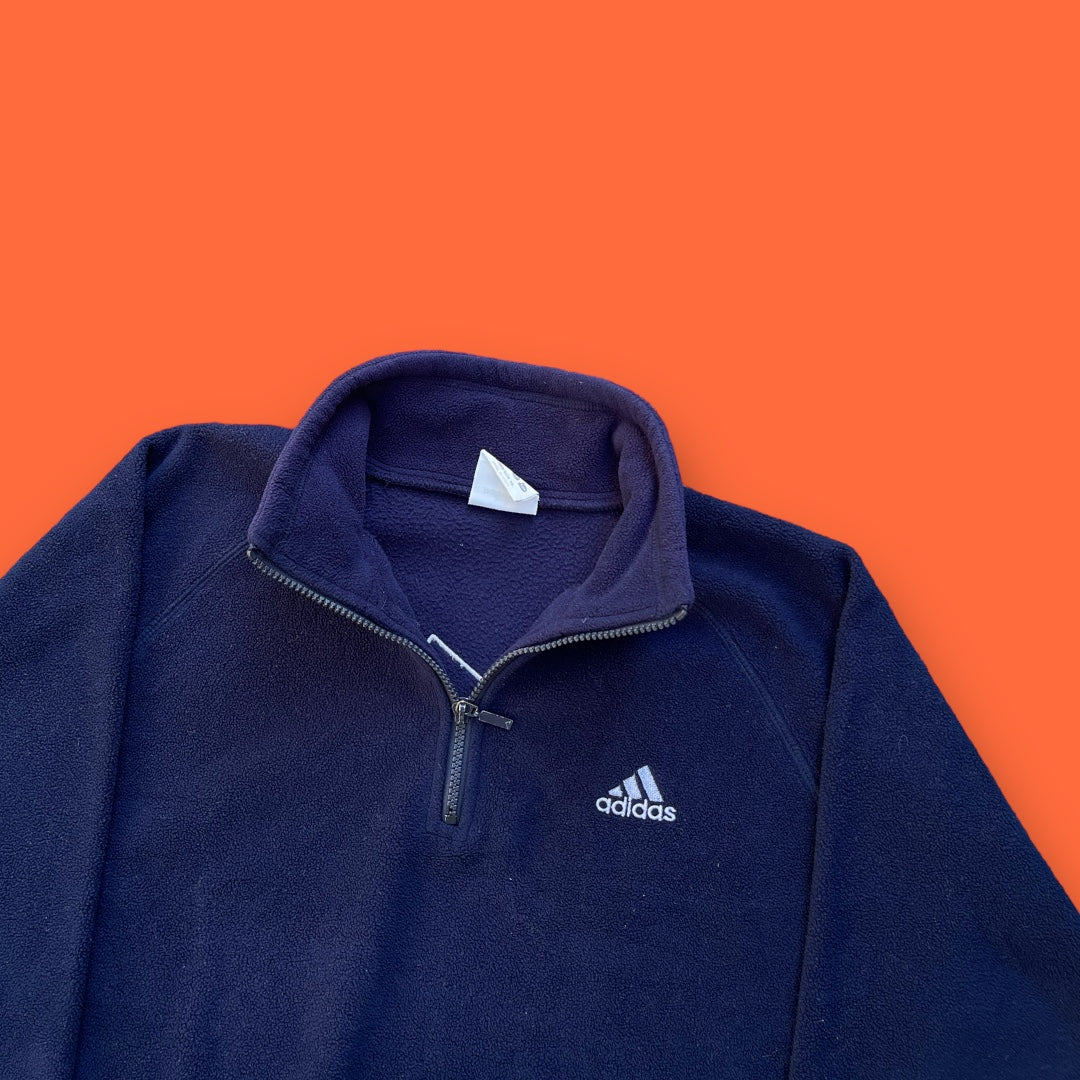 VINTAGE ADIDAS QUARTERZIP FLEECE ( M)