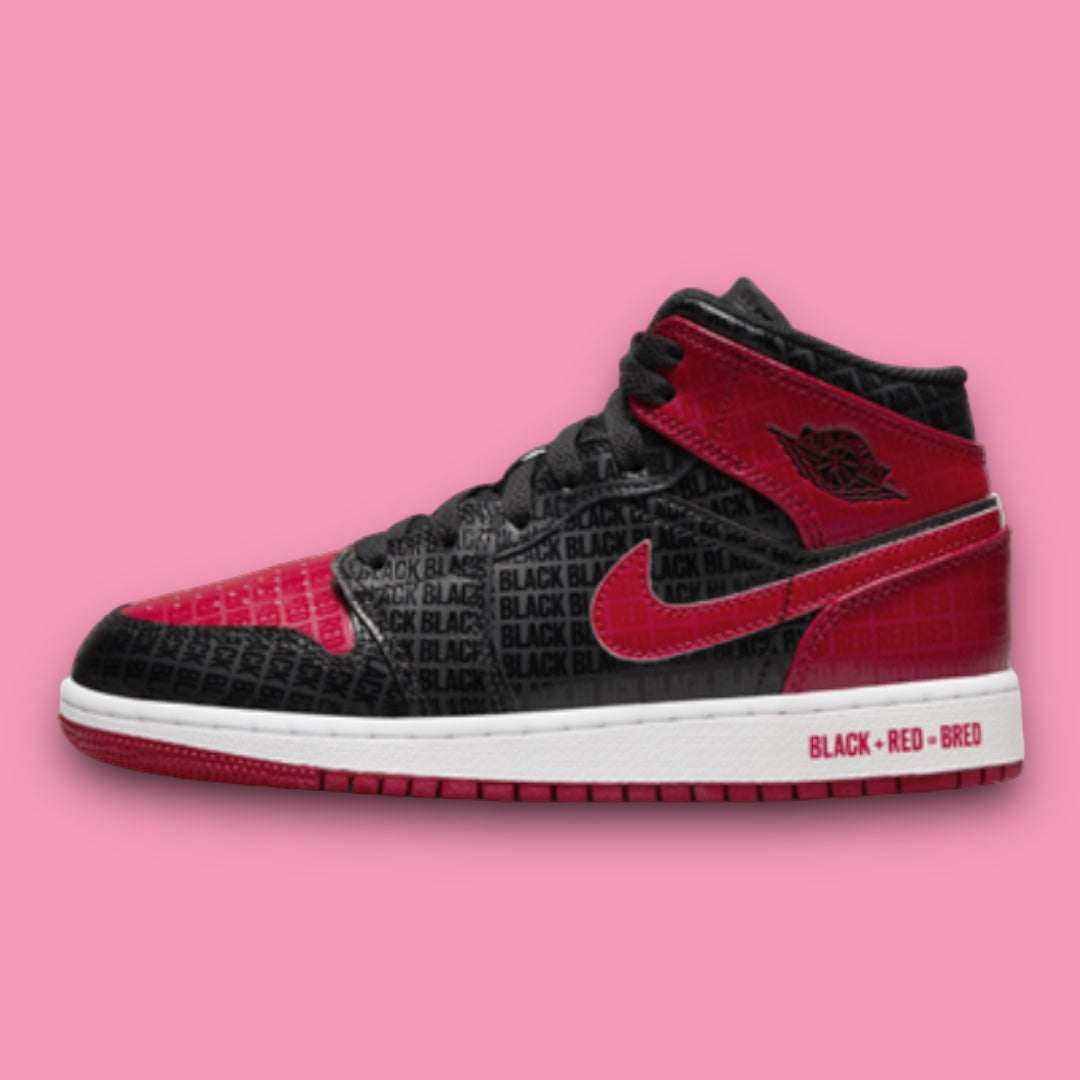 JORDAN 1 MID BRED TEXT