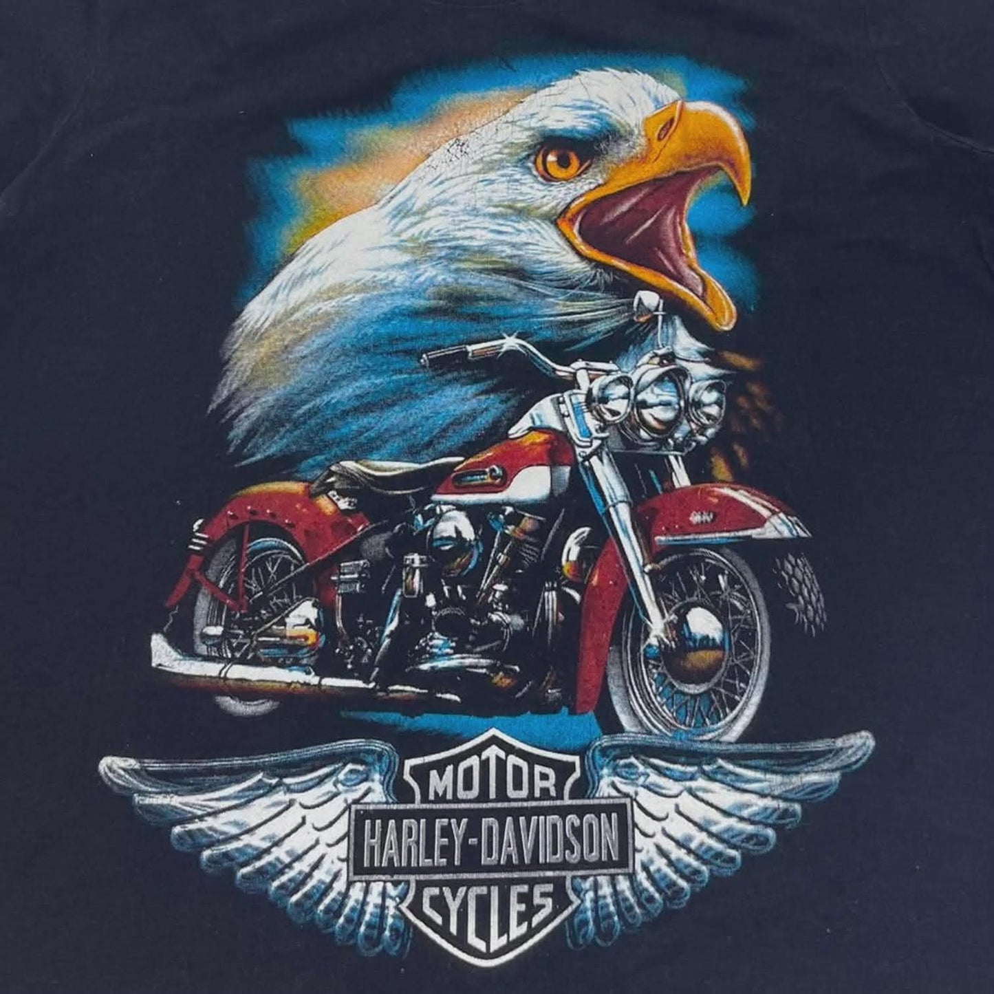 HARLEY DAVIDSON BLACK EAGLE BIKER T-SHIRT (M)