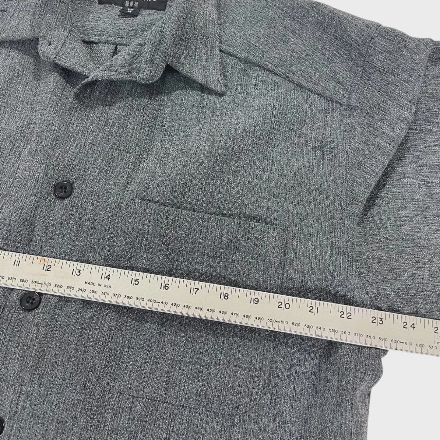 BARKERS GREY BUTTON UP SHIRT (M-L)