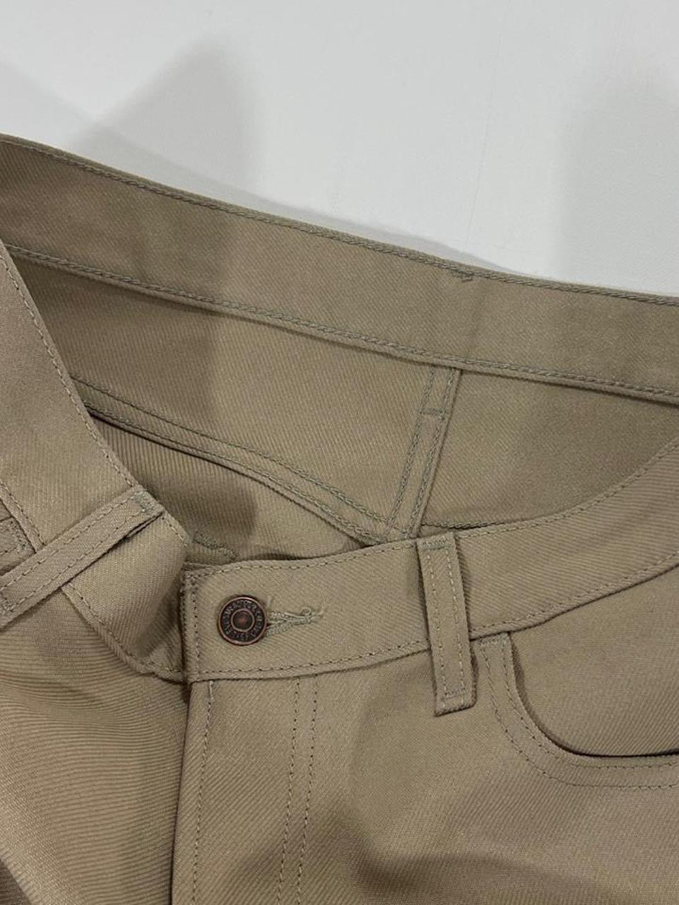 LEVIS TAN WIDE LEG TROUSERS WITH ADJUSTABLE WAIST (34)