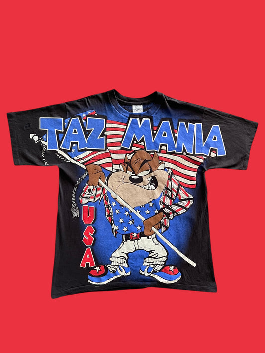 VINTAGE TAZ USA SINGLE STITCHED AOP SHIRT (XL)