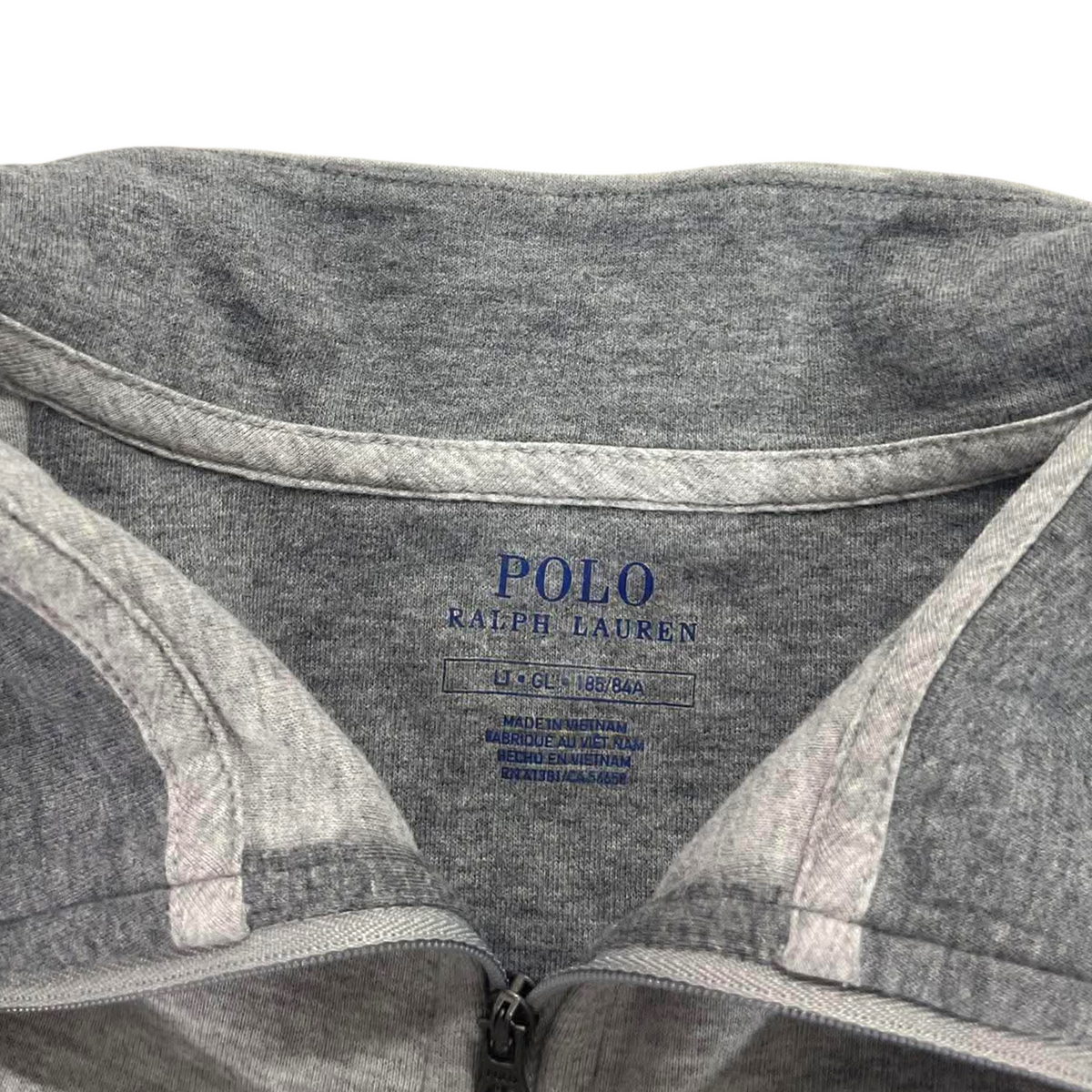 POLO RALPH LAUREN GRAY QUARTER ZIP (L - XL)