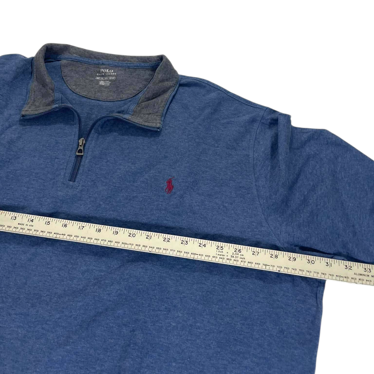 POLO RALPH LAUREN BLUE QUARTER ZIP (2XL /3XL)