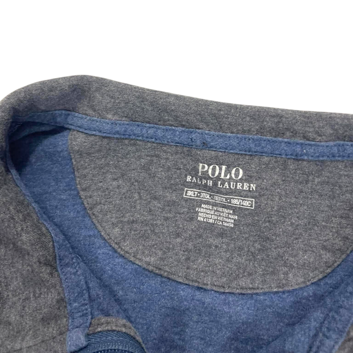 POLO RALPH LAUREN BLUE QUARTER ZIP (2XL /3XL)