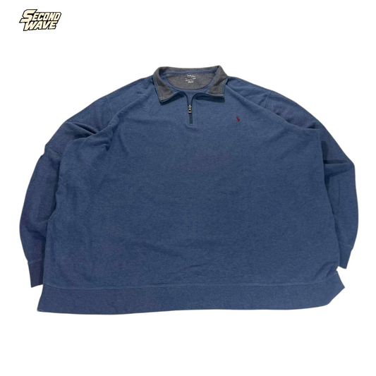 POLO RALPH LAUREN BLUE QUARTER ZIP (2XL /3XL)