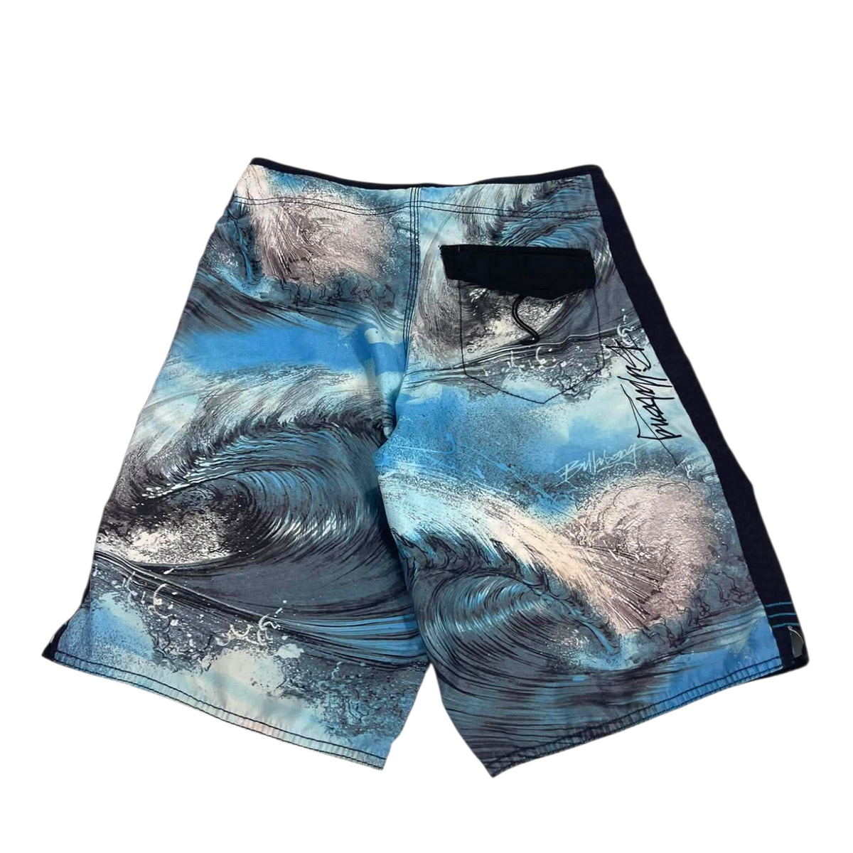 BILLABONG BLUE AND BLACK BOARDSHORT (16 (30'))