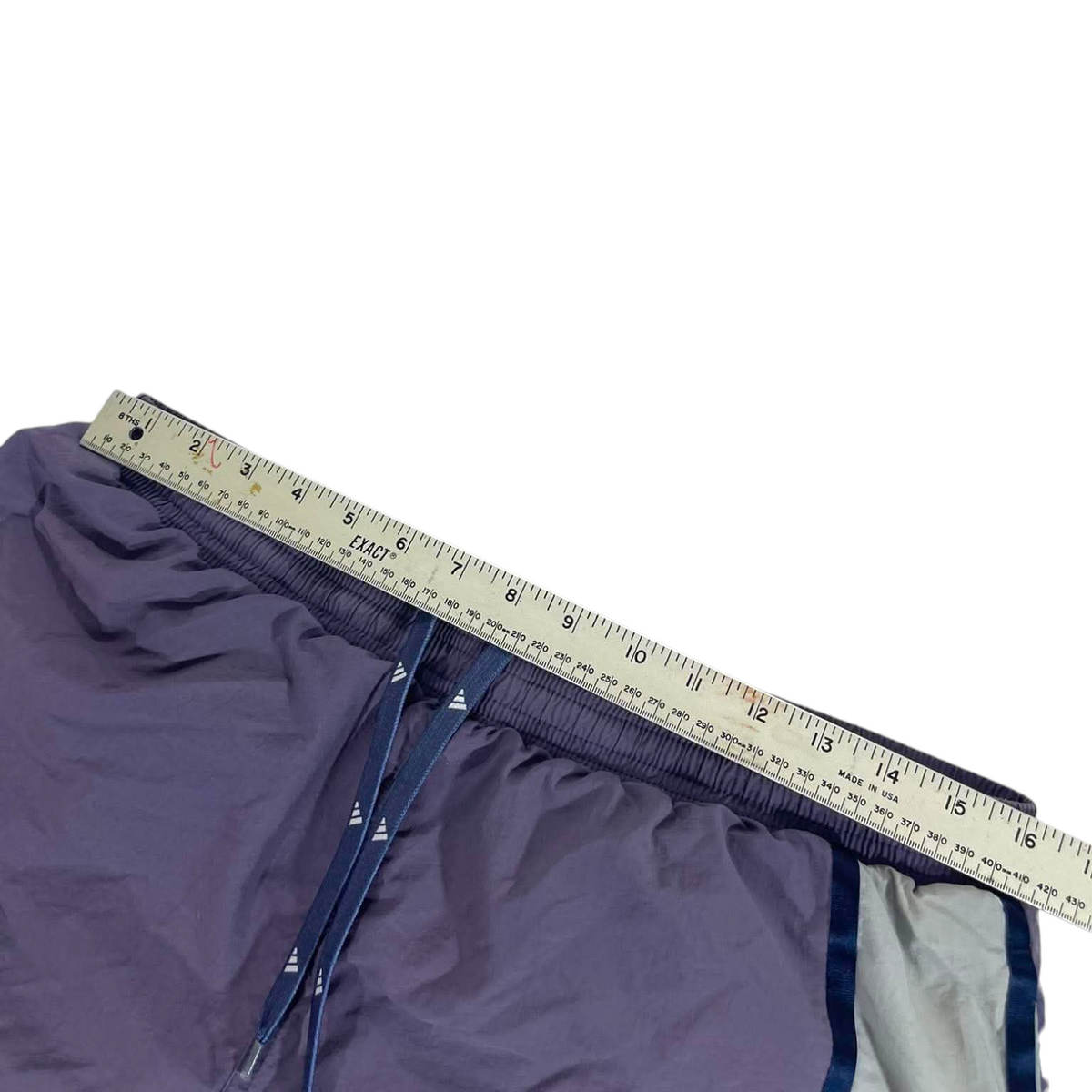 VINTAGE ADIDAS PURPLE & GRAY SHORTS (L)