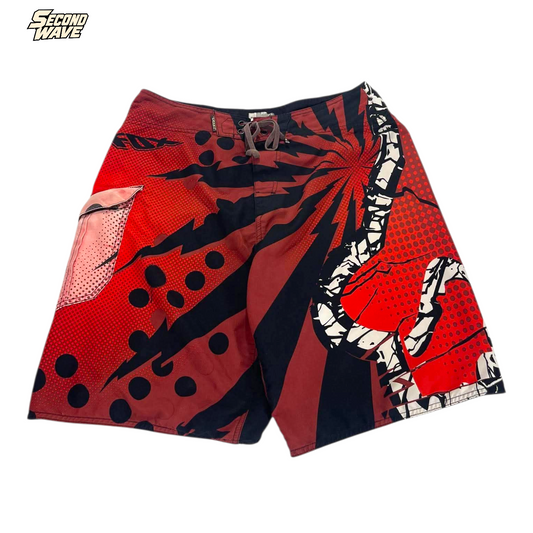 Y2K FOX RACING BOARD SHORTS (BEST FIT 34)