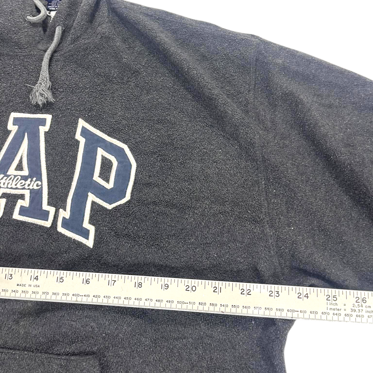 Y2K GAP FLEECE ATHLETIC HOODIE (L)