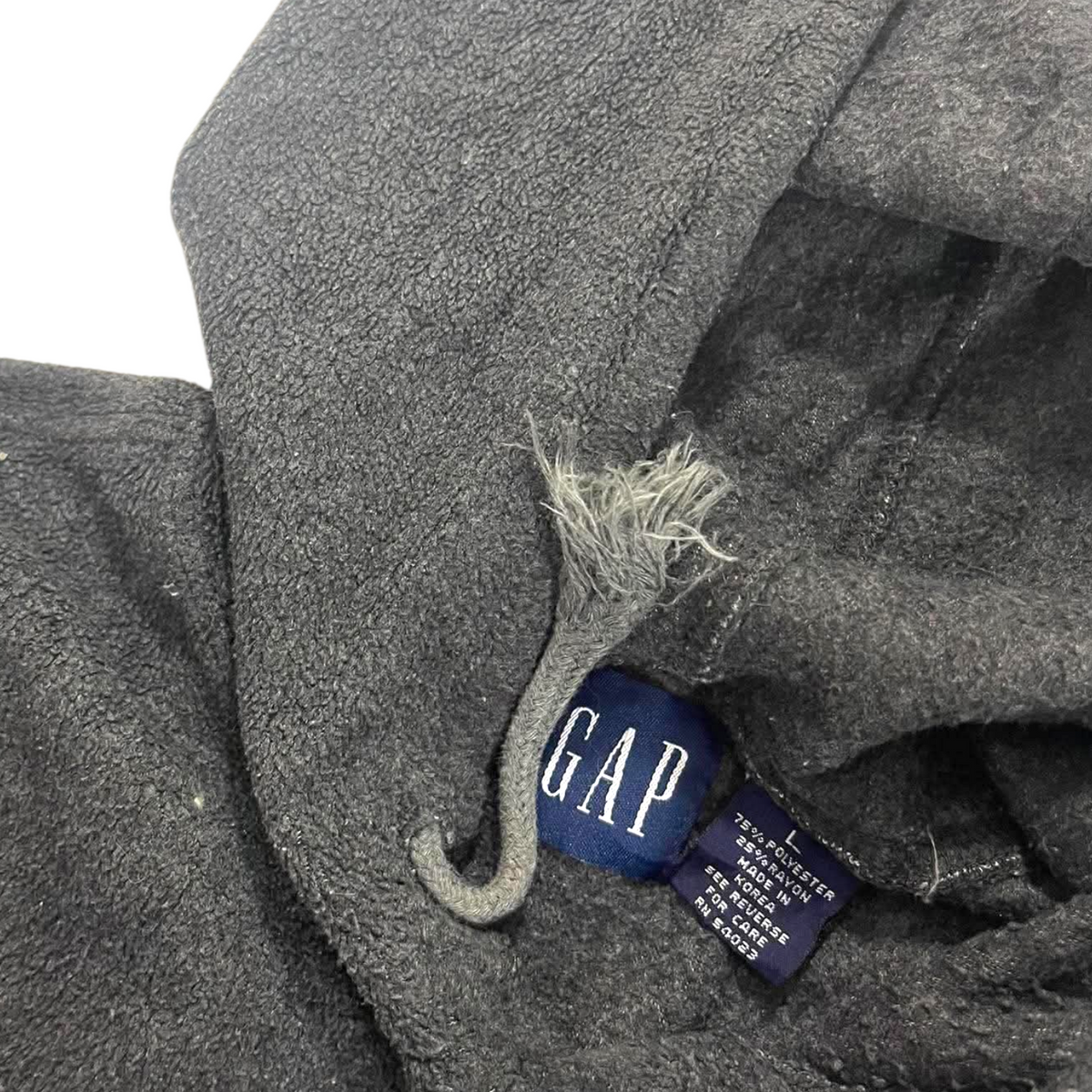 Y2K GAP FLEECE ATHLETIC HOODIE (L)