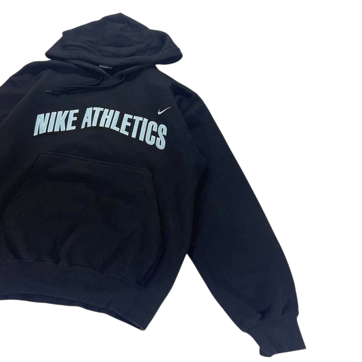 VINTAGE NIKE SPELLOUT BLACK HOODIE (M)