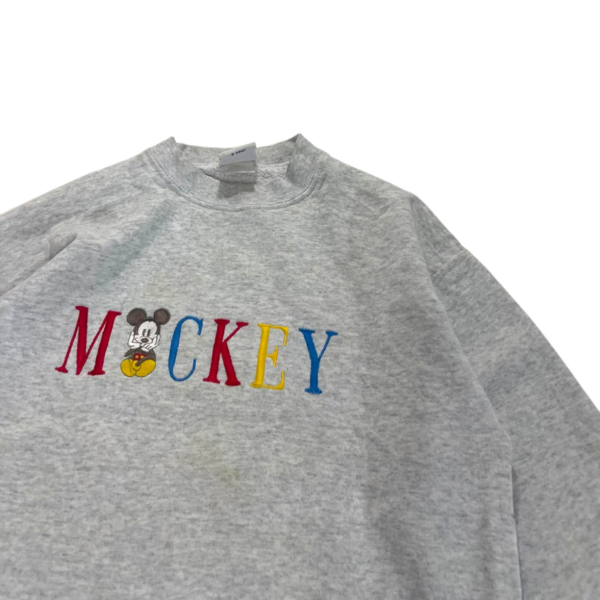DISNEY MICKEY MOUSE GRAY CREWNECK (M - L)