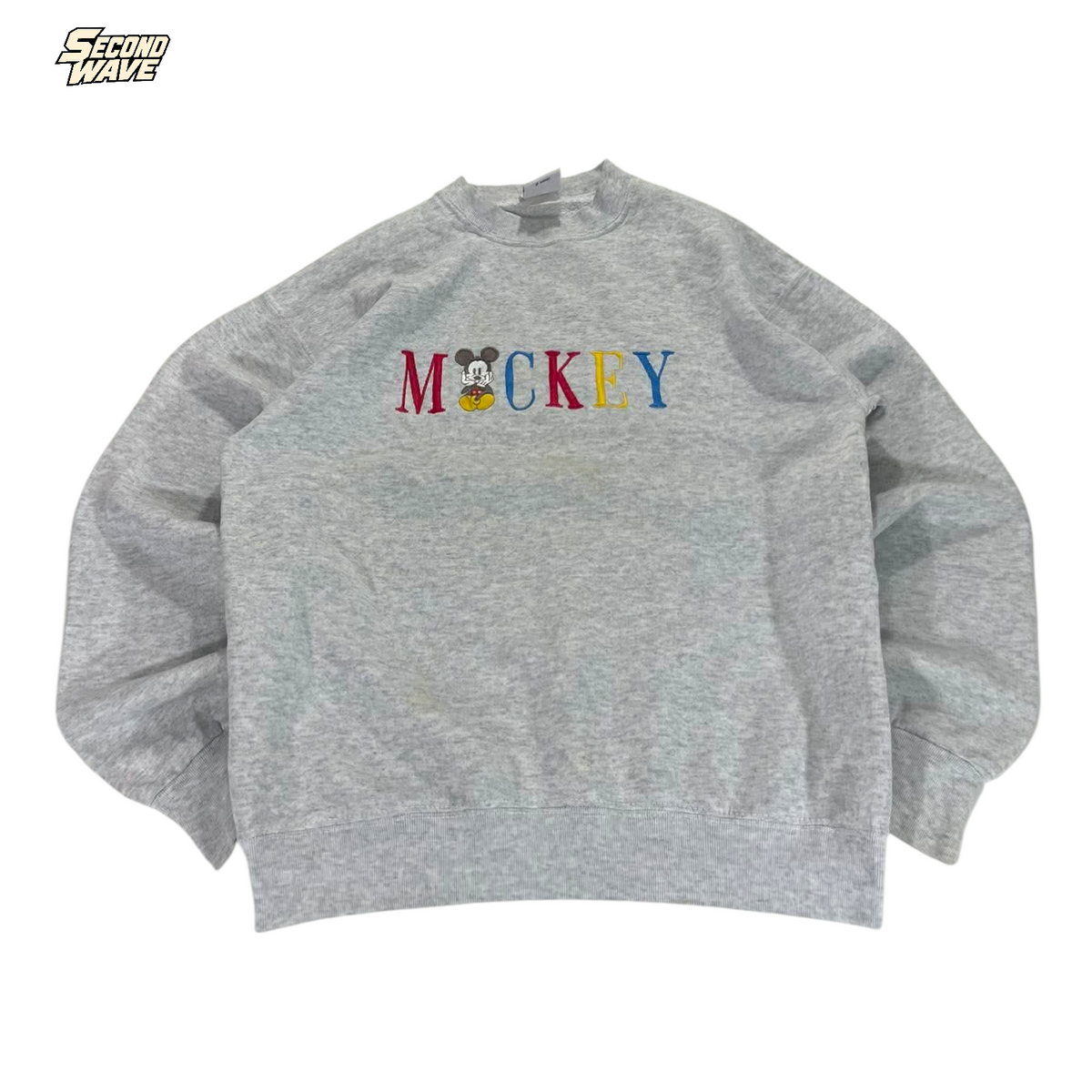 DISNEY MICKEY MOUSE GRAY CREWNECK (M - L)