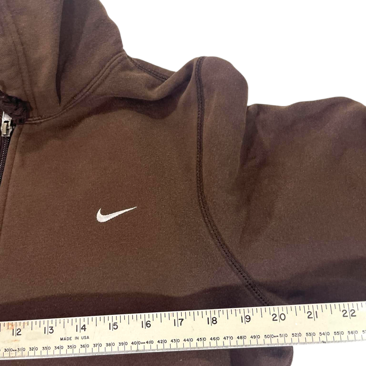 NIKE BROWN ZIP UP HOODIE (S)