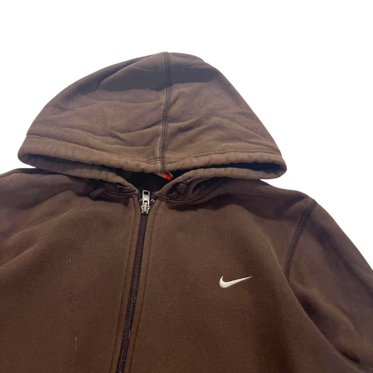 NIKE BROWN ZIP UP HOODIE (S)