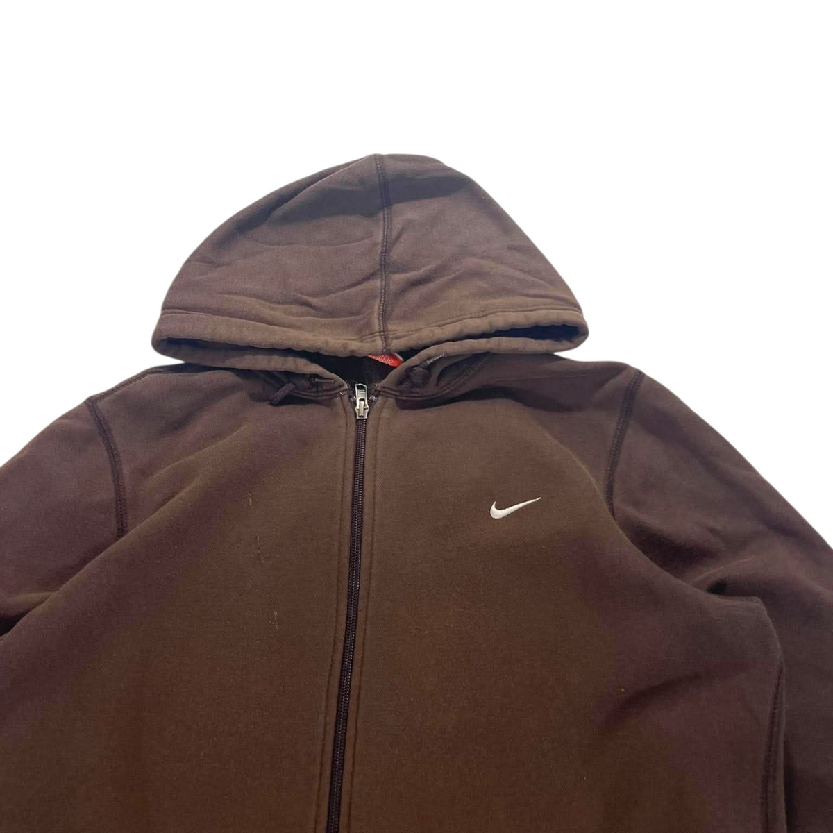 NIKE BROWN ZIP UP HOODIE (S)