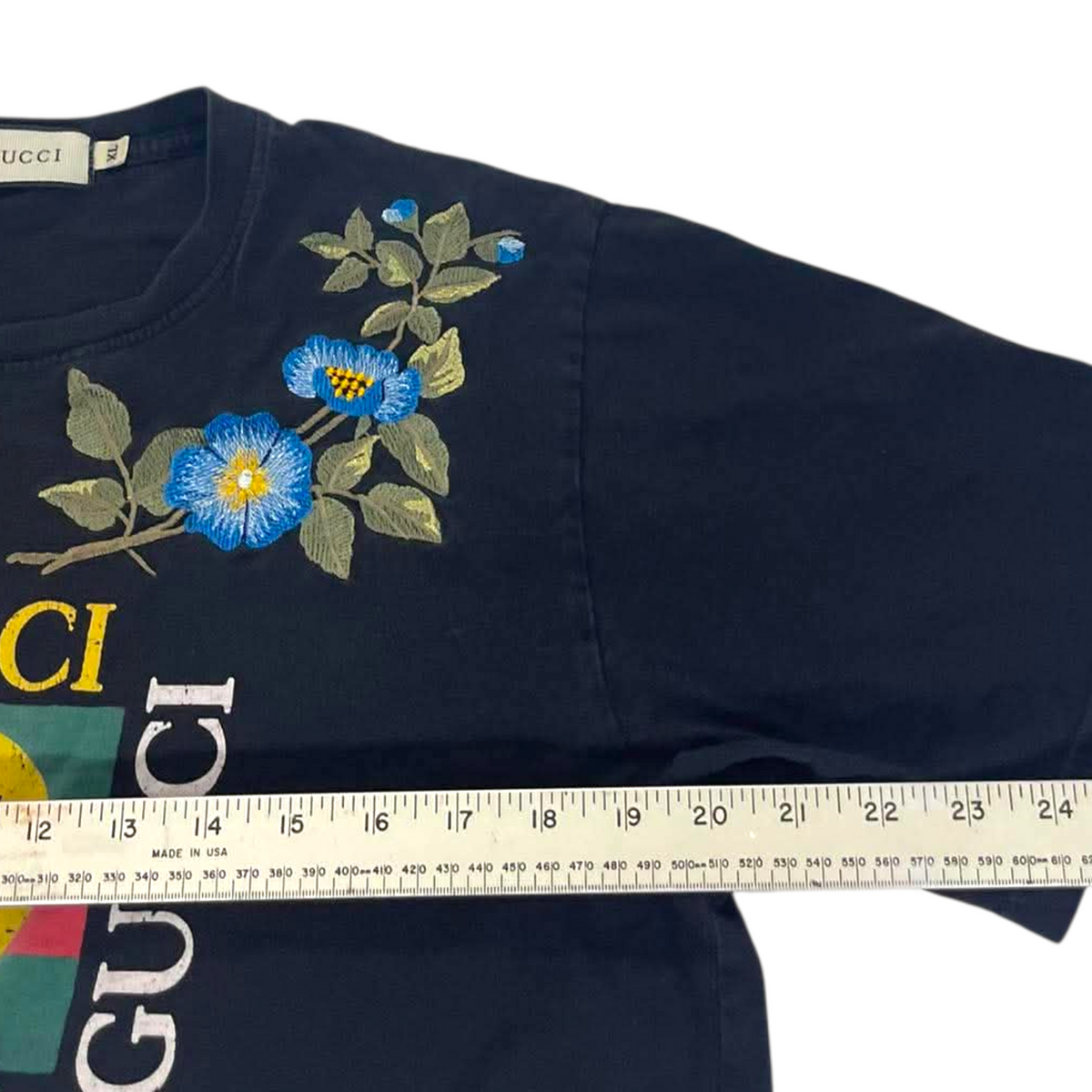 BL GUCCI BLACK CROP TOP (BEST FIT S)