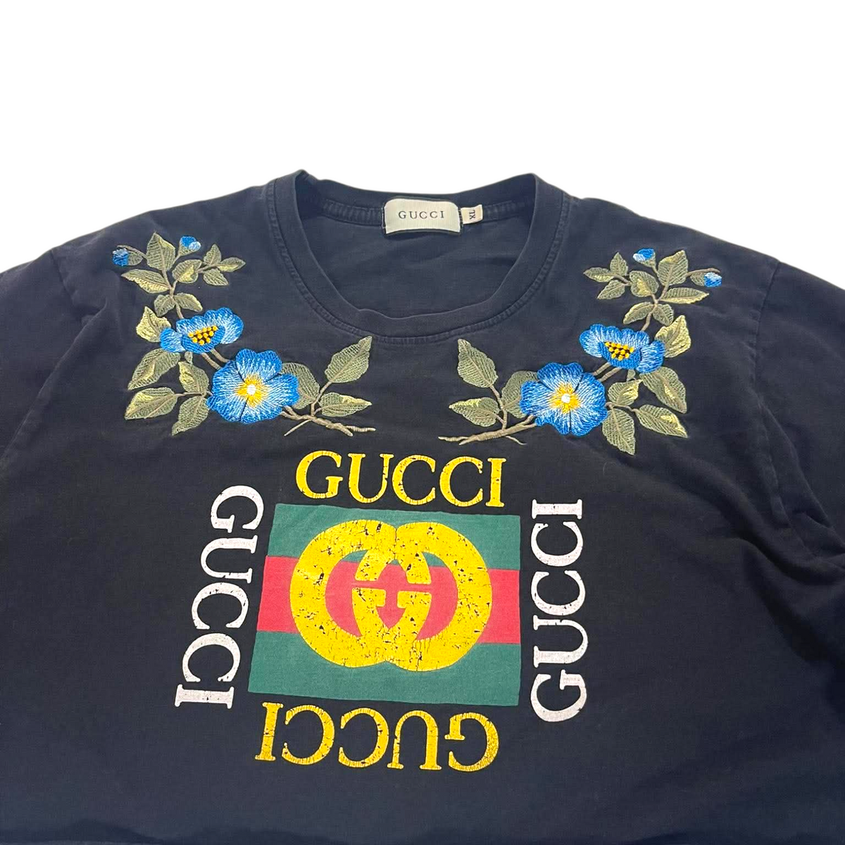 BL GUCCI BLACK CROP TOP (BEST FIT S)