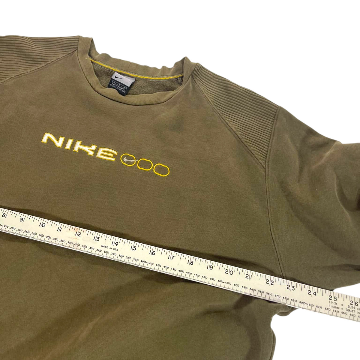 NIKE 90S OLIVE GREEN CREWNECK (M)
