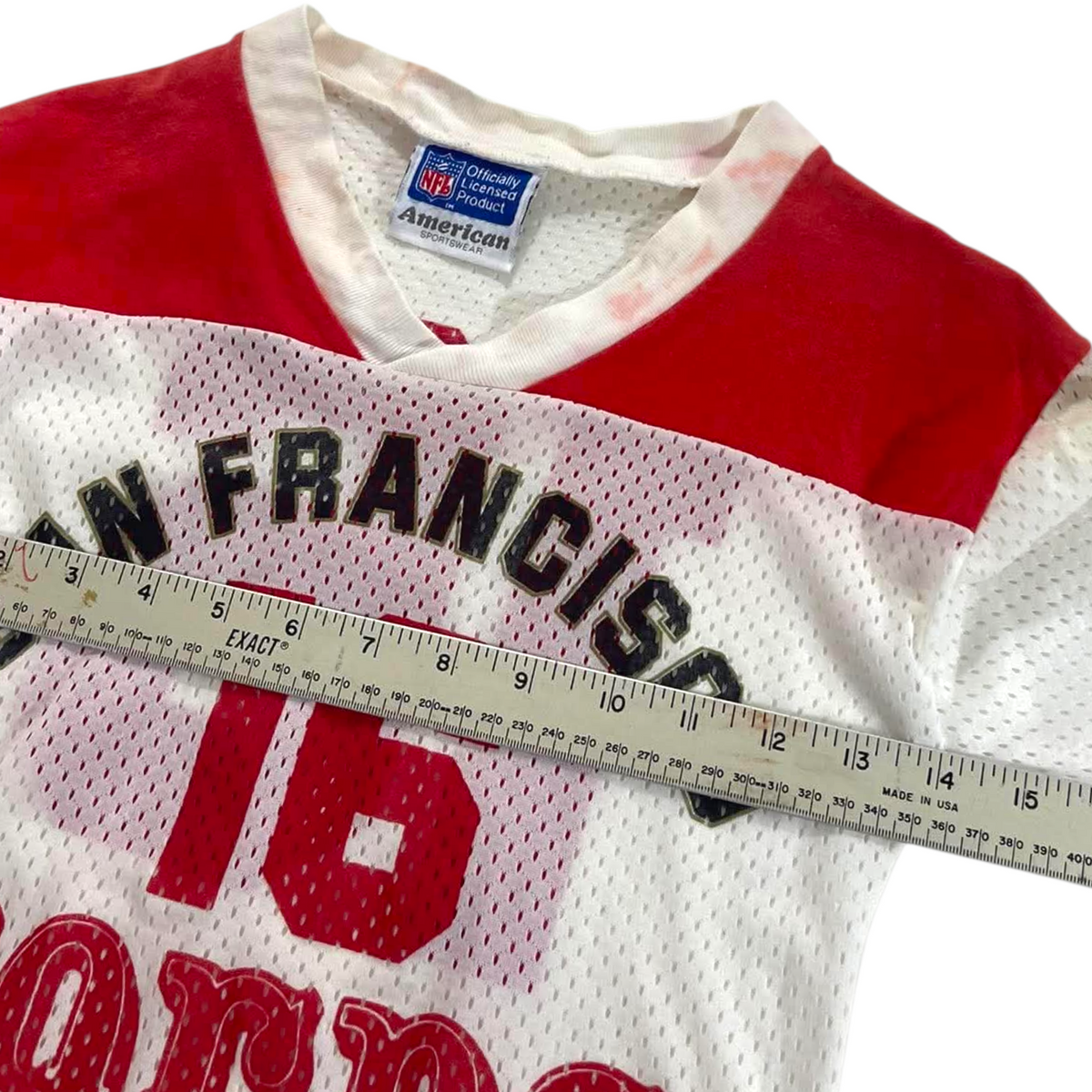 NFL 49ERS WHITE & RED KID JERSEY (XS)