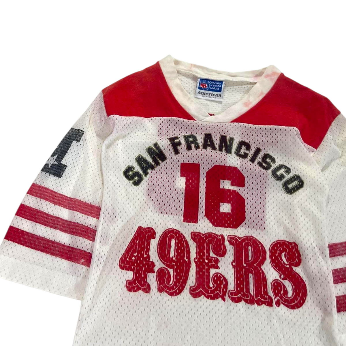 NFL 49ERS WHITE & RED KID JERSEY (XS)
