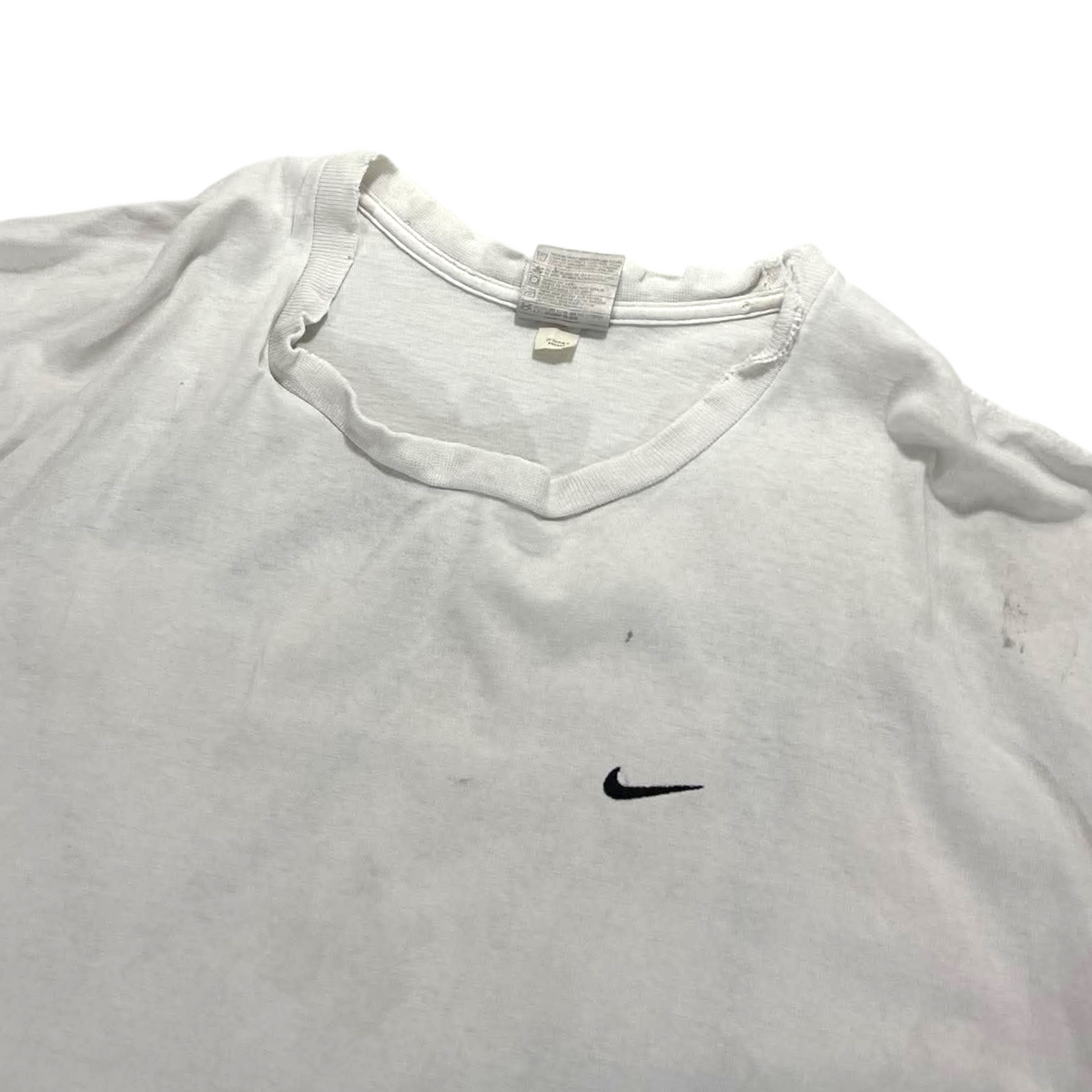 TRASHED NIKE WHITE SHIRT WITH 'I ❤️ YUNI' (XL)