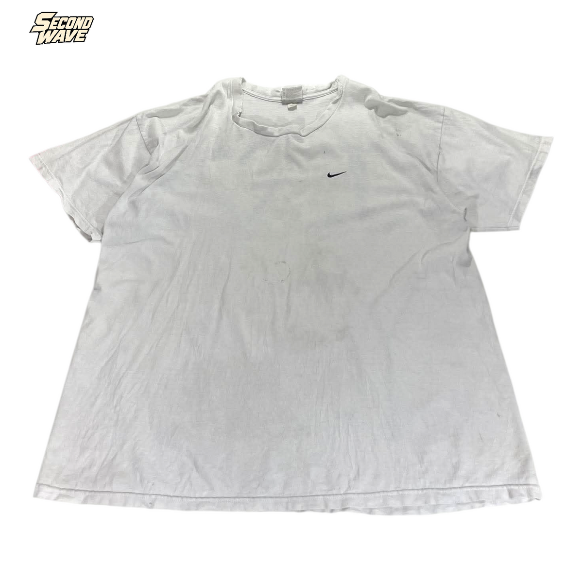 TRASHED NIKE WHITE SHIRT WITH 'I ❤️ YUNI' (XL)