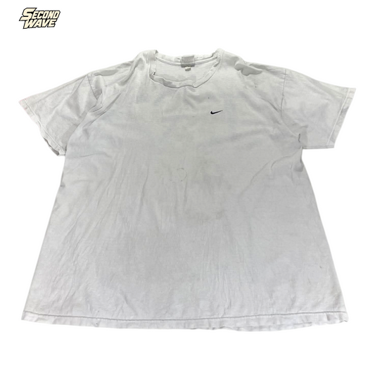 TRASHED NIKE WHITE SHIRT WITH 'I ❤️ YUNI' (XL)