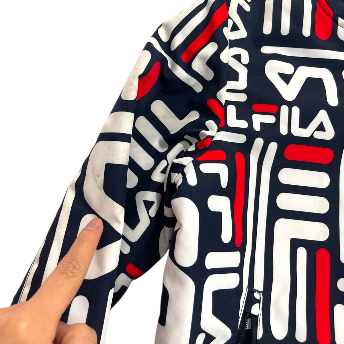 FILA NAVY BLUE ZIP UP JACKET (140 KIDS)