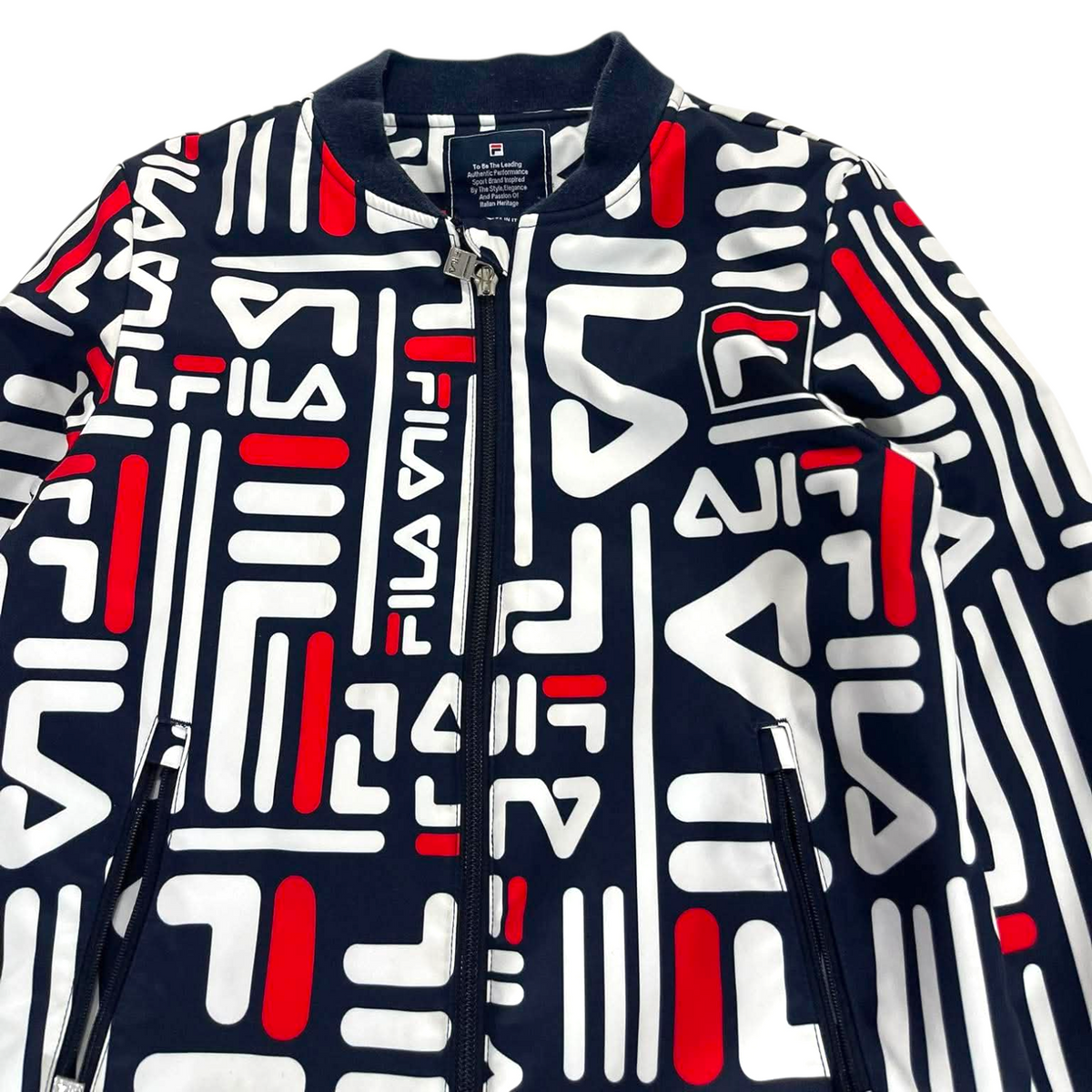 FILA NAVY BLUE ZIP UP JACKET (140 KIDS)