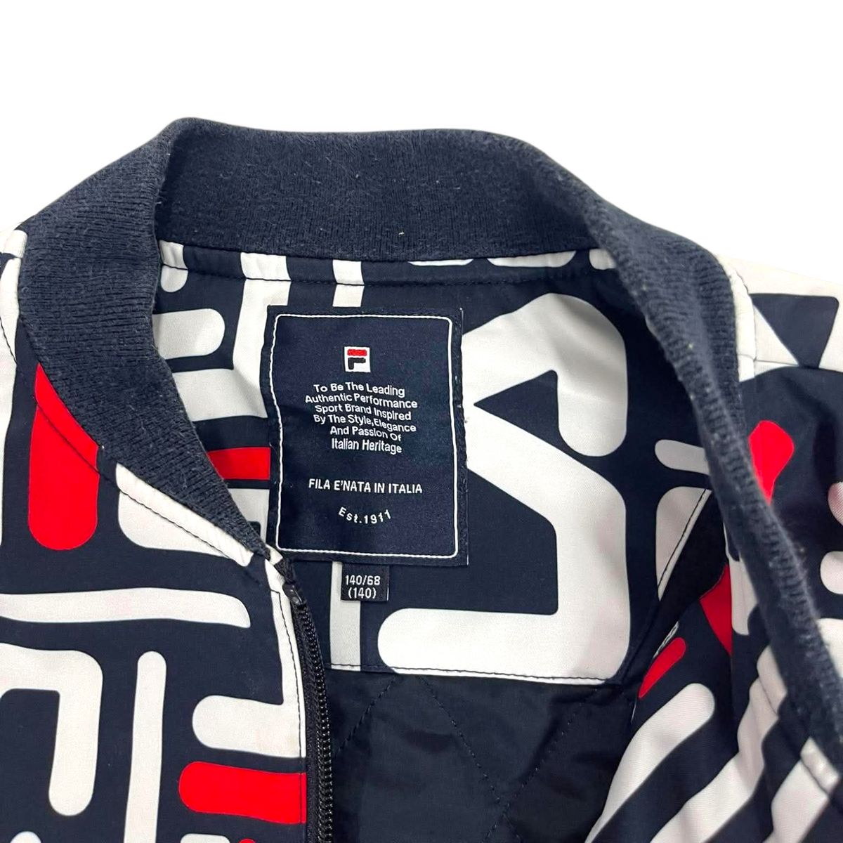 FILA NAVY BLUE ZIP UP JACKET (140 KIDS)